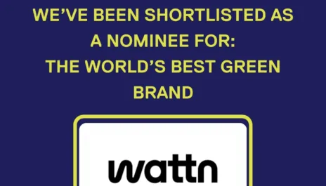 WATTN COMMUNITY ENERGY THE WORLDS BEST GREEN BRAND NOMINEE SHORTLIST